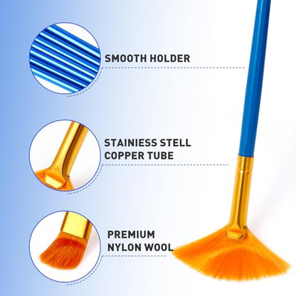 ESRICH 240PCS Paint Brushes, Paint Brush for Acrylic Painting - size: 240p