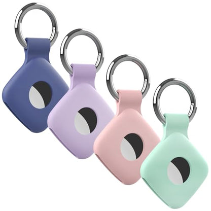 4 Pack Holder Case Compatible with Tile Mate 2022 2024 Tracker - color: Pink Purple Cyan Blue, size: 4 Pack