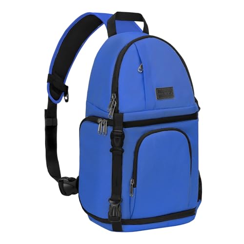 MOSISO Camera Sling Bag, Photography Shoulder Bag Compact Camera Backpack - color: Royal Blue