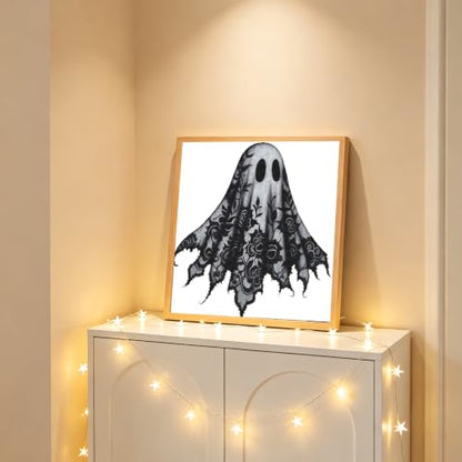 5D Halloween Ghost Diamond Painting Kits for Adults,Gothic Diamond Art Kits - color: KM1188-1