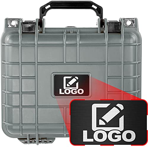 Eylar Small 10.62" Deep Gear, Equipment, Hard Camera Case with Custom Logo Plate, Waterproof with Foam TSA Standards, Lockable for Cameras, Lenses, Drones, Gear (Gray) - color: Gray