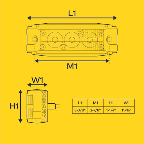 LAMPHUS NanoFlare 4pc 3W White LED Police Grill Strobe Warning Lights - color: White, size: 3W - 4 Pack
