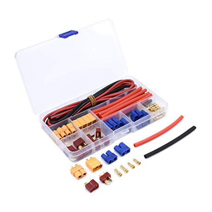 T-Plug EC3 XT60 Male Female Connector Adapters, 52PCS