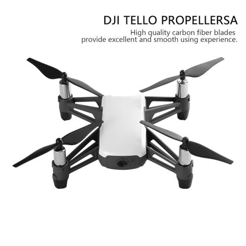 RC Drone Blade Propeller, 2 Pairs Carbon Fiber Quick Release Propeller Set for Tello Drone Quadcopter(black)