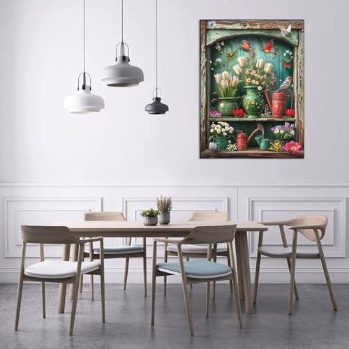 WUSARPLY Rustic Flowers Diamond Painting Kits for Beginner Adults - color: YH006