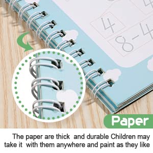 CosyCorner Magical Handwriting Workbooks Handwriting Practice Magic Copybook, Handwriting Aid Magic Pen Reusable Copybook Grooves Template Design for Children (5)