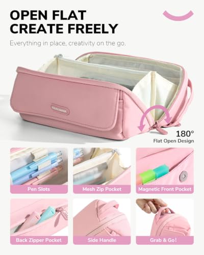 Four Candies 36PCS Mechanical Pencil Set with 624 Lead Refills (Light Pink) - color: Light Pink