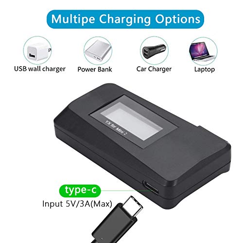 Hanatora USB Battery Charger with Quick Charge 3.0 for DJI Mini 4K/2/Mini SE/2 SE Drone,Indicator Display Raqid Charging Hub Accessories,Check Battery Level