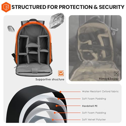 TARION Small Camera Backpack for Photographers Compact 12L Grey TB-S - color: Grey, size: Small