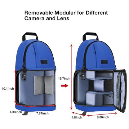 MOSISO Camera Sling Bag, Photography Shoulder Bag Compact Camera Backpack - color: Royal Blue