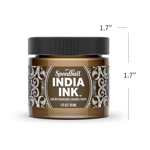 Speedball India Ink, Sepia, 1-Ounce - color: Sepia, size: 1 fl oz