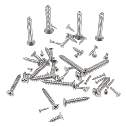 M2.2-M5.5 304 SS Phillips Flat Head Pointed Self Tapping Screws Kit - size: M2.2 M2.6 M2.9 M3.5 M4.2 M4.8 M5.5