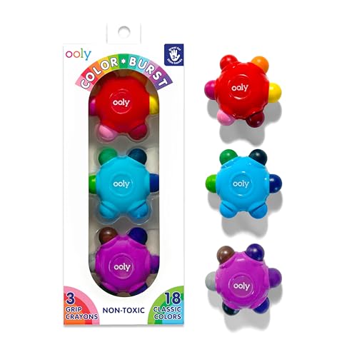 Ooly Color Burst Grip Crayons for Toddlers, Set of 3 - style: Grip Crayon