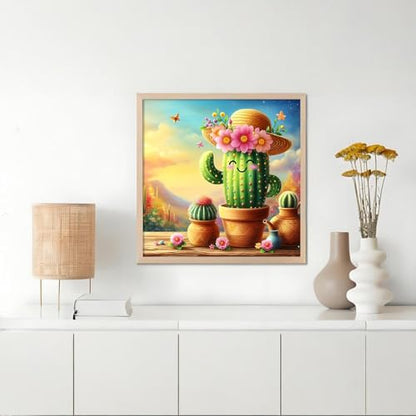 XIYOUVIGOR Diamond Painting Kits for Adults, Cactus Diamond Art Kit - color: Cactus