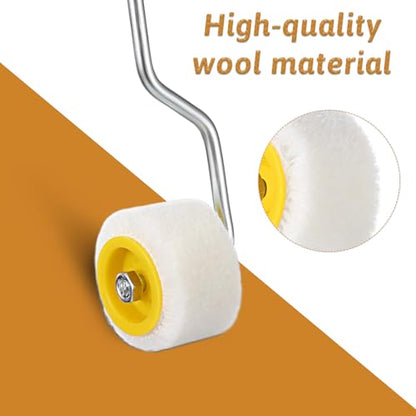4/5 Inch Mini Paint Roller, Foam Paint Roller, Tiny Painting Tool for Touch Up Trim Edge or Corner (2 Brush + 10 Rollers + 1 Wrench)