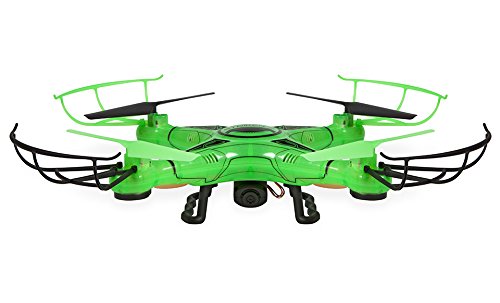 Striker-X Glow-in-the-Dark 2.4GHz 720p HD Camera Drone, 4GB Card, Ages 14+