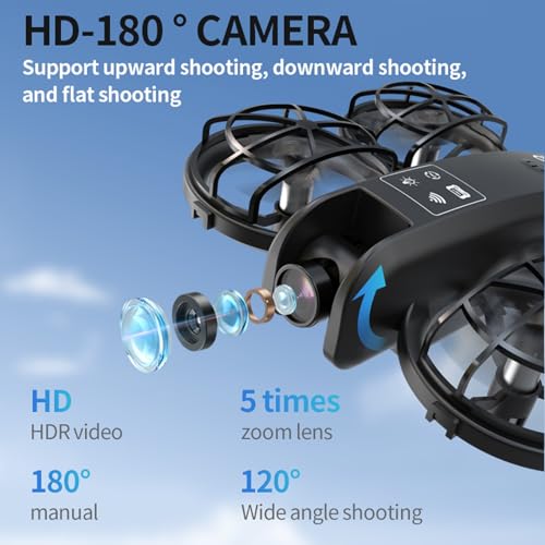 K100 Mini Drone, Screen Controller, 2 Batteries, Suitable for Beginner. - color: 2 batteries - Black