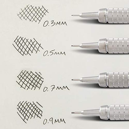 Pentel GraphGear 500 Mechanical Drafting Pencil, (0.5mm), Fine Line, Refill Lead and Mini Eraser (PG525LEBP)