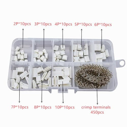 530Pcs JST GH 1.25mm Connectors Kit with GH 1.25mm Plug Crimp Terminal for Flight Controller 3D Printer