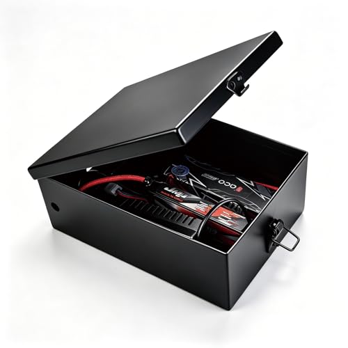 RC Lithium Battery Safe Storage Box/Lipo Charging Box, Stainless Steel Material, Explosion‑Proof Fire‑Resistant Safety Guard for Lithium Battery Charging Storing