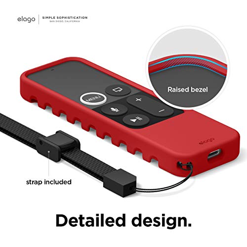 elago R3 Protective Case for Apple TV 4K Siri Remote 1st Generation - color: Red