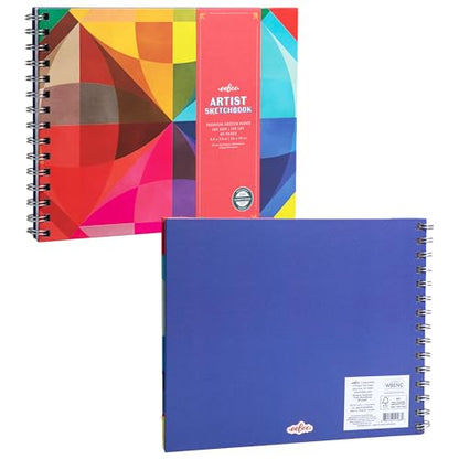 eeBoo Rainbow Spiral Bound Sketchbook, 80 Pages, 9.5" x 7.5" - style: Rainbow
