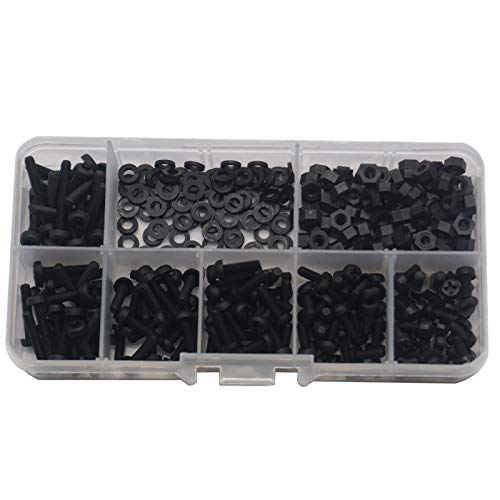 ShareGoo M3 Nylon Standoffs Hex Spacers Screws Bolts Screws Nuts Assorted kit for RC FPV Drone Quadcopter Frame Audunio PCB Board