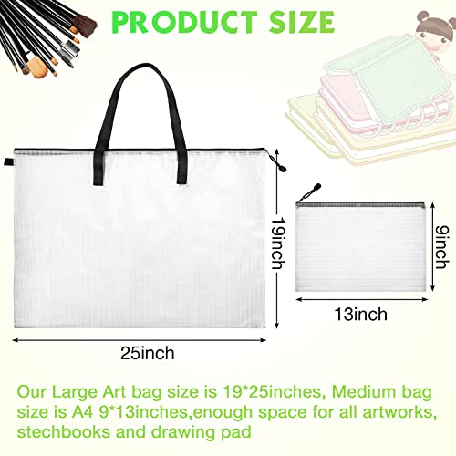 Saintrygo 10 Pcs Art Portfolio Bag Zipper File Storage, for Back to School