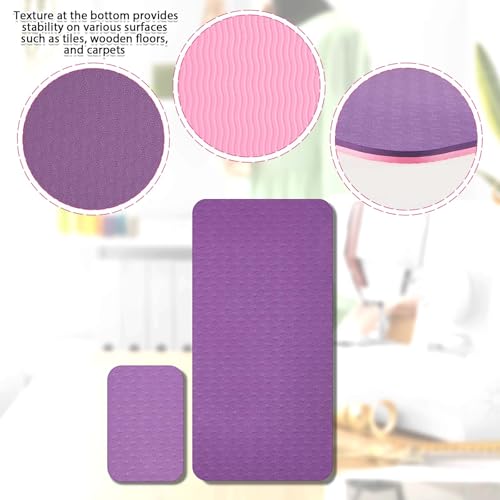 Sewing Machine Mat Pedal, 17'' X 36'' and 9'' X 14'', Pink Purple - color: Pink Purple, size: 17'' X 36'' and 9'' X 14''