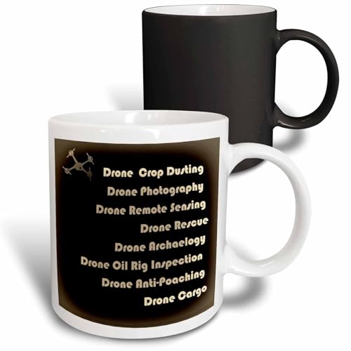 3dRose Antique Drone with DIY Accelerometer Gyroscope Brushless Motor GPS 11oz Magic Transforming Mug
