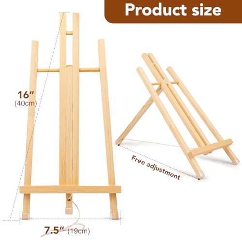 AROIC 8 Pack 15 Inch Wood Easels, Easel Stand for Painting Canvases - style: 15"-8p