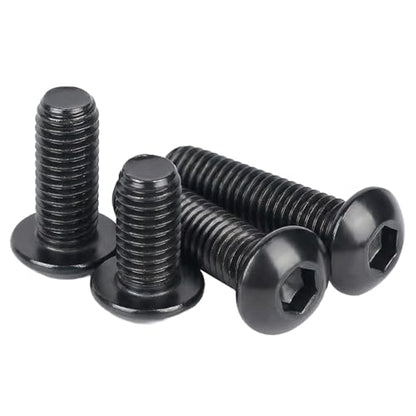 M2 x 4mm(50 Pack) Button Head Hex Socket Cap Screws Bolts, Hex Drive Bright Finish Fully Machine Thread, Corrosion Resistant Black Oxide 304 Stainless Steel 18-8 Screws - size: M2 x 4mm