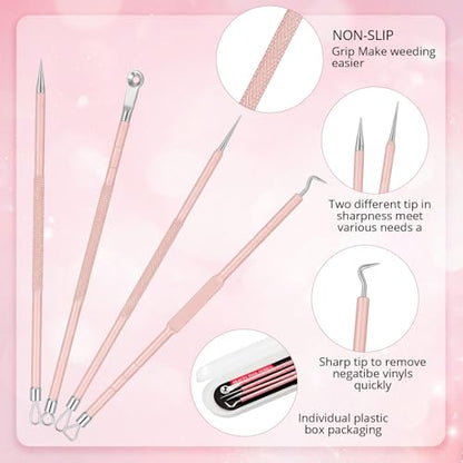 24 Pcs Craft Knife Pen Set, 6 Craft Knives with 12 Refills, Pink - color: Pink