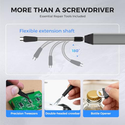 LIFEGOO Electric Screwdriver, 83 in 1 Precision Electric Screwdriver Set - color: Blue, size: 83 in 1
