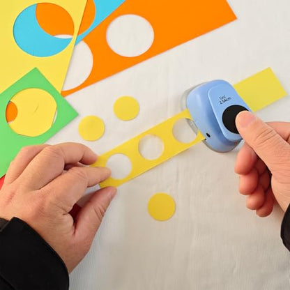 2‑Pcs Circle Hole Paper Punch Set, Puncher Cutting Diameter 3/4‑inch,1‑inch - size: 2 SMALL SIZE