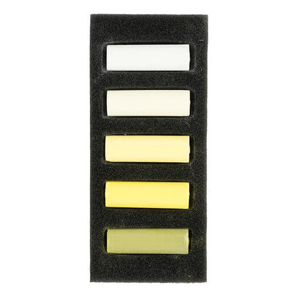 Rembrandt Soft Pastel Micro Set, 5-Piece Half Sticks, Cool Yellows - color: Cool Yellows, style: 5 Half Sticks in Micro Set
