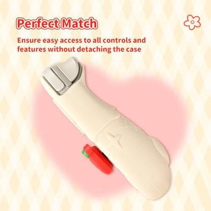 Kuitmor Switch Lite Protective Case,Soft Silicone Protective Shell,Anti-Scratch Protective Cover Case for Switch Lite with 2 Thumb Grip Caps（Beige Hello Kitty） - color: Beige Hello Kitty