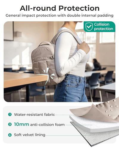 BAGSMART Small Camera Backpack for Women with Laptop Compartment, Green - color: Olive Green