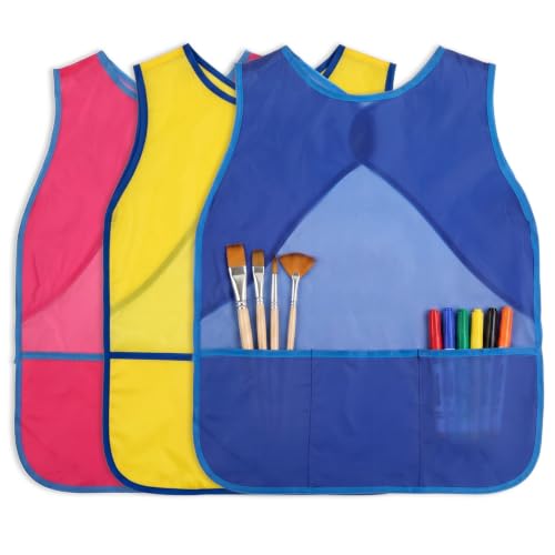 3 Pcs Kids Painting Apron, Waterproof Smocks for Kids