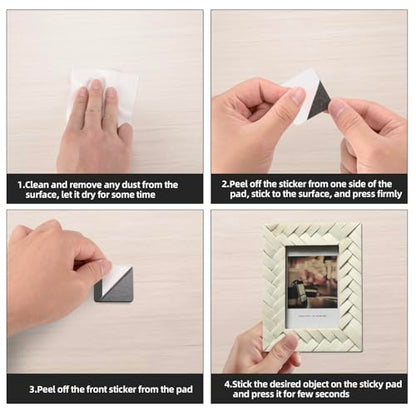 HASAAO Double Sided Mounting Tape 60 Pcs White Versatile Double Sided Adhesive Foam Tape Solution for Walls, Crafts, and More - size: 60 Pcs (20 Squares, 20 Round, 20 Rectangle)