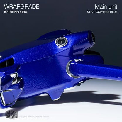WRAPGRADE Skin Stickers Compatible with DJI Mini 4 Pro | Full Wrap (Stratospher Blue) - color: Stratospher Blue