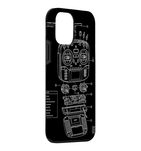 RC Transmitter Blueprint FPV Drone RC Car Radio Controller Case for iPhone 12 mini