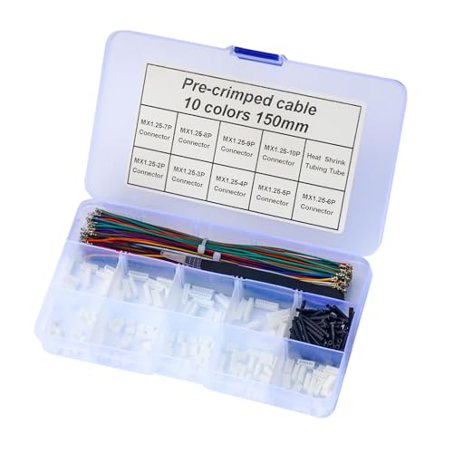 Compatible with Molex Wire-to-Board Connectors, PicoBlade Connectors 1.25mm Pitch with 28AWG Premium Pre-Crimped Wire, PicoBlade 1.25mm 2P 3P 4P 5P 6P 7P 8P 9P 10P Female Housing (TC-MX-1.25mm-MM) - size: 1.25mm-PicoBlade-Female