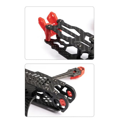 JeeFly 225mm FPV Drone Frame Carbon Fiber 5 inch Quadcopter Freestyle Frame Kit Lightweight X-Class Racing Chassis with Battery Strap (Drone Frame Only) - size: Drone Frame Only