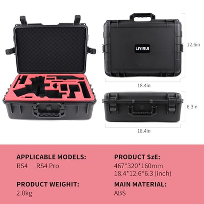 Ronin RS 4 Carrying Case for DJI RS4/RS 4 Pro,Black[Case Only]