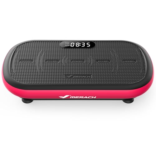 Merach CV40 Curved Vibration Plate Exercise Machine with 440lbs Capacity - color: Magenta