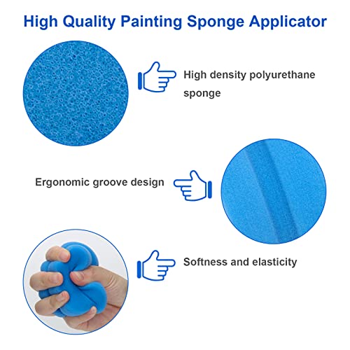 Boyistar Paint Sponge Blue 6Pcs, Detail Painting Sponge Double-Side - color: 6 Blue