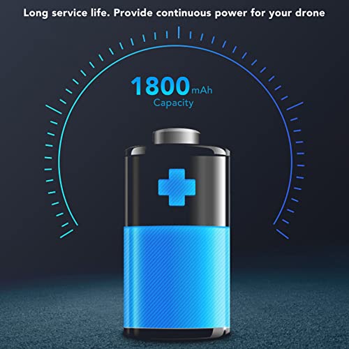 RC Drone Battery Replacement, 3.7V 1800mAh Stable UAV Replacement Battery for E88 E88PRO E88MAX E525 E99 E99PRO P1 P5PRO K3 S1 P8
