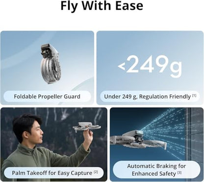 DJI Flip Lightweight and Foldable 4K HDR Camera Drone Bundle