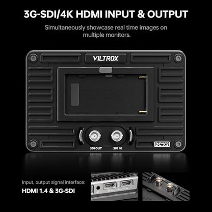 VILTROX DC-X3 6 Inch IPS Touchscreen Camera Field Monitor with Rig Cage